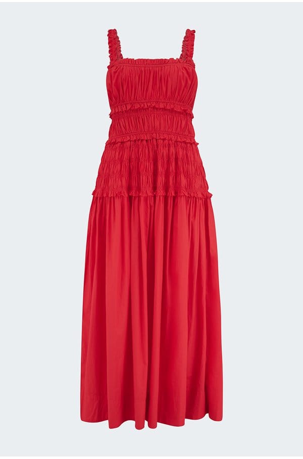 marianne dress in scarlet