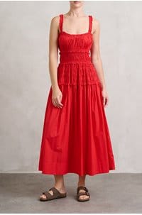 marianne dress in scarlet
