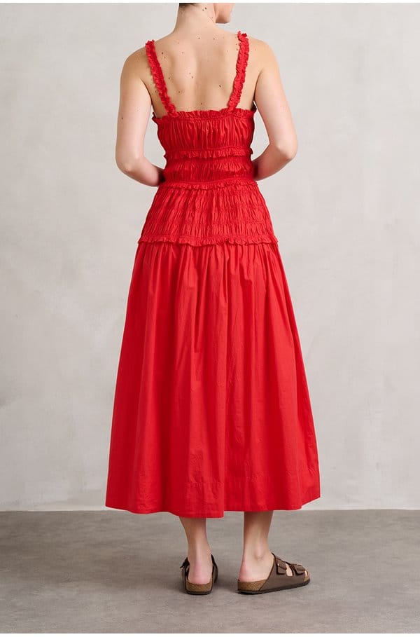 marianne dress in scarlet