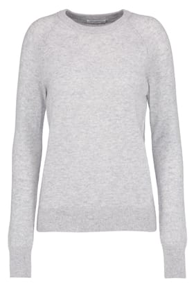 sloane crew neck sweater in light heather grey
