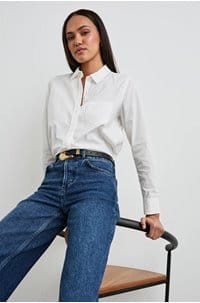 stina shirt in white