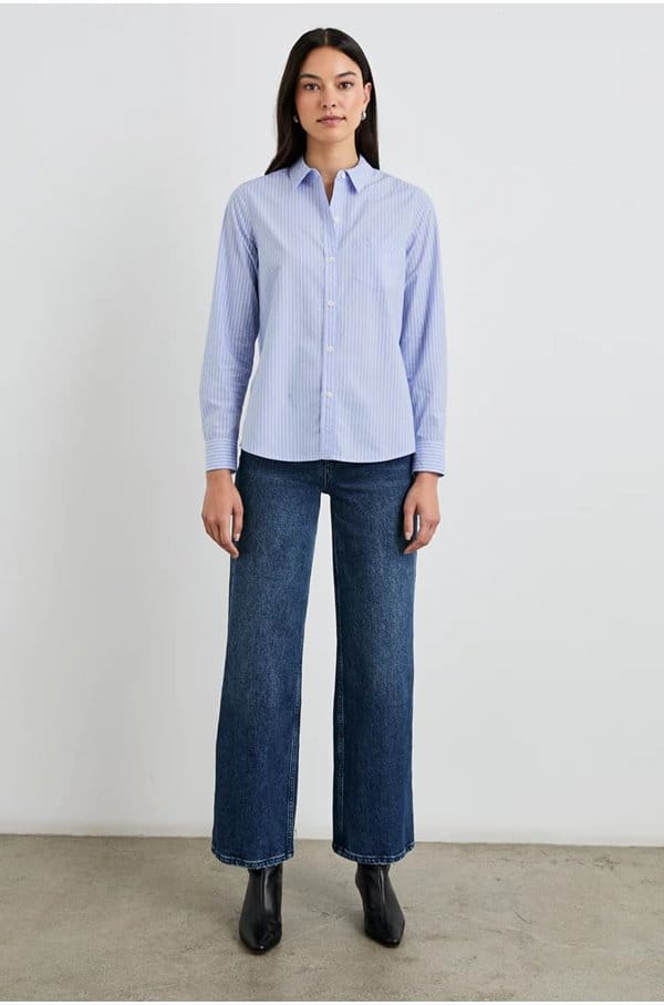 stina shirt in oxford white stripe