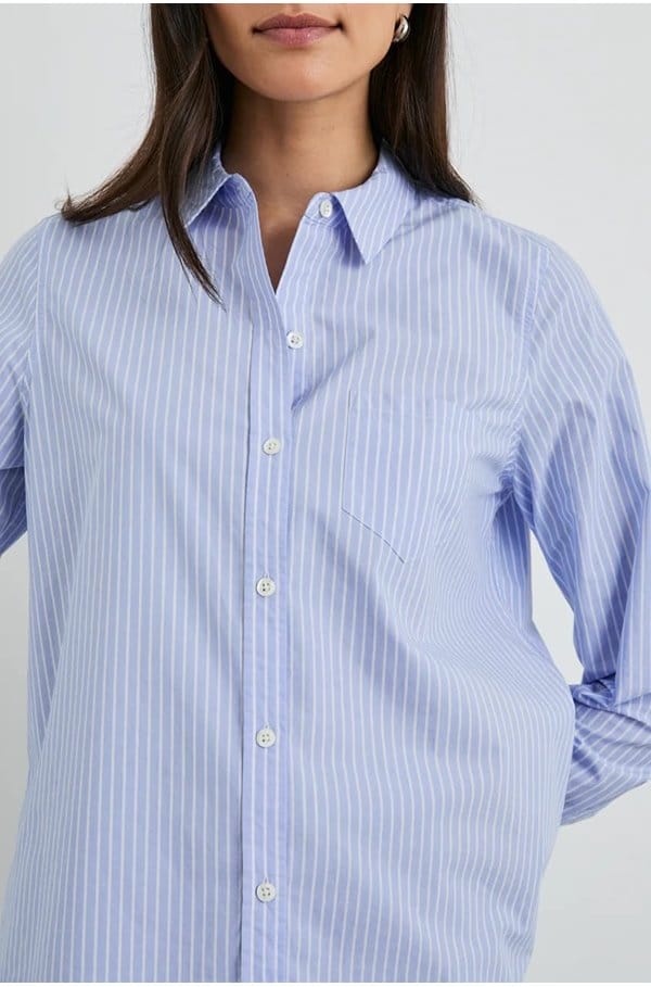stina shirt in oxford white stripe