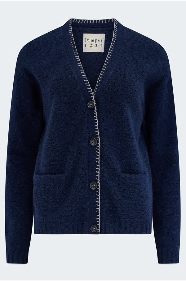 JUMPER 1234 GUERNSEY CHUNKY CARDIGAN main image 1