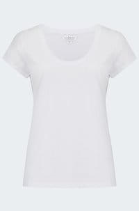 katie scoop neck tee in white