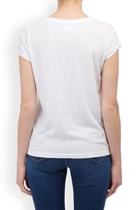 katie scoop neck tee in white