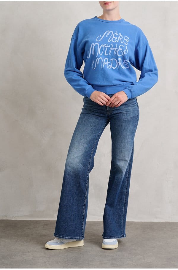 the drop square sweatshirt in mere mother madre