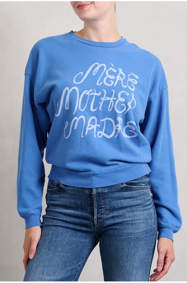 the drop square sweatshirt in mere mother madre