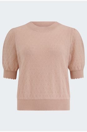 Pink puff sleeve sweater cheap