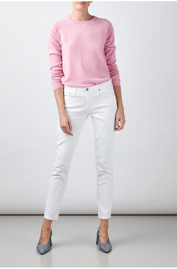 prima ankle jean in white