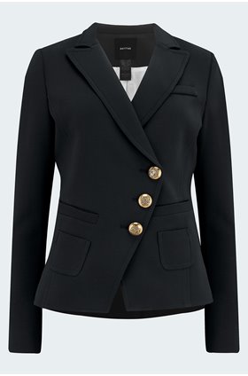 wrap blazer in black