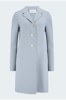 boxy coat in grey blue