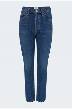 riley straight cropped jean in air blue