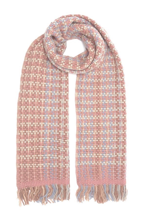 natty scarf in pink blue