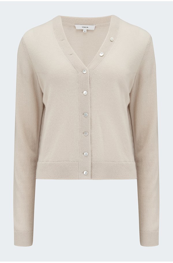 buttoned cardigan in shell