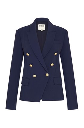 kenzie blazer in navy ivory tweed