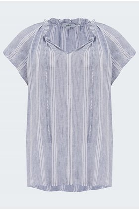 raven blouse in alameda stripe