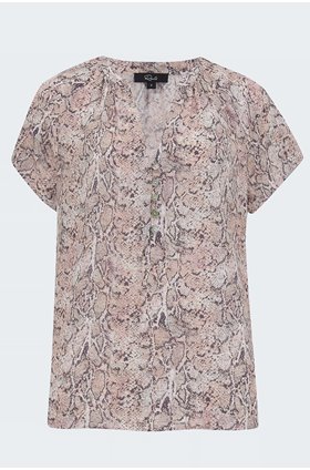 gabby blouse in watercolour snake