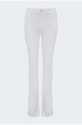 le mini boot jean in blanc
