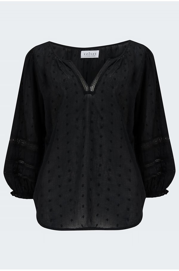 imani blouse in black