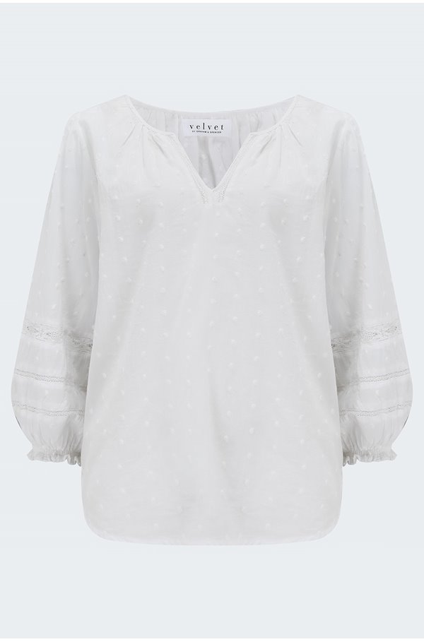 imani blouse in white