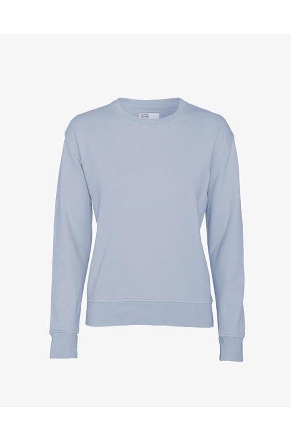 organic classic crew sweatshirt in powder blue