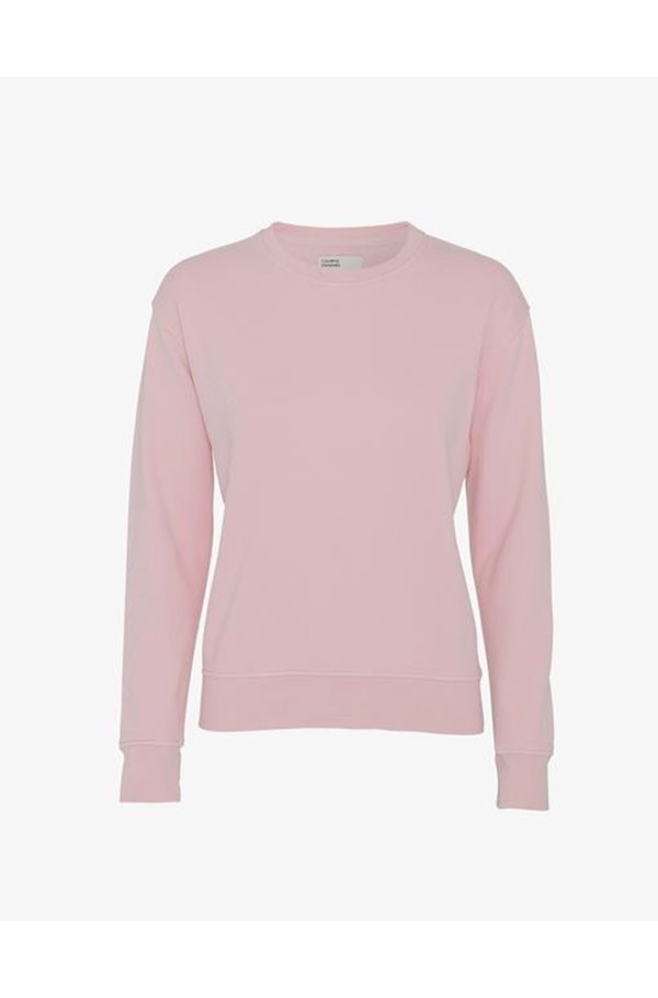 organic classic crew sweatshirt in faded pink