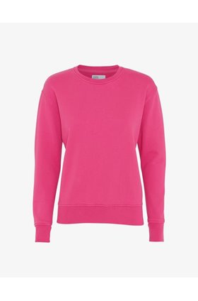 organic classic crew sweatshirt in bubblegum pink