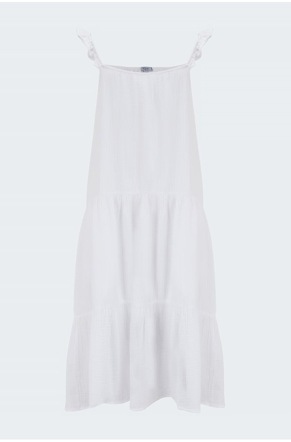 capri dress in white