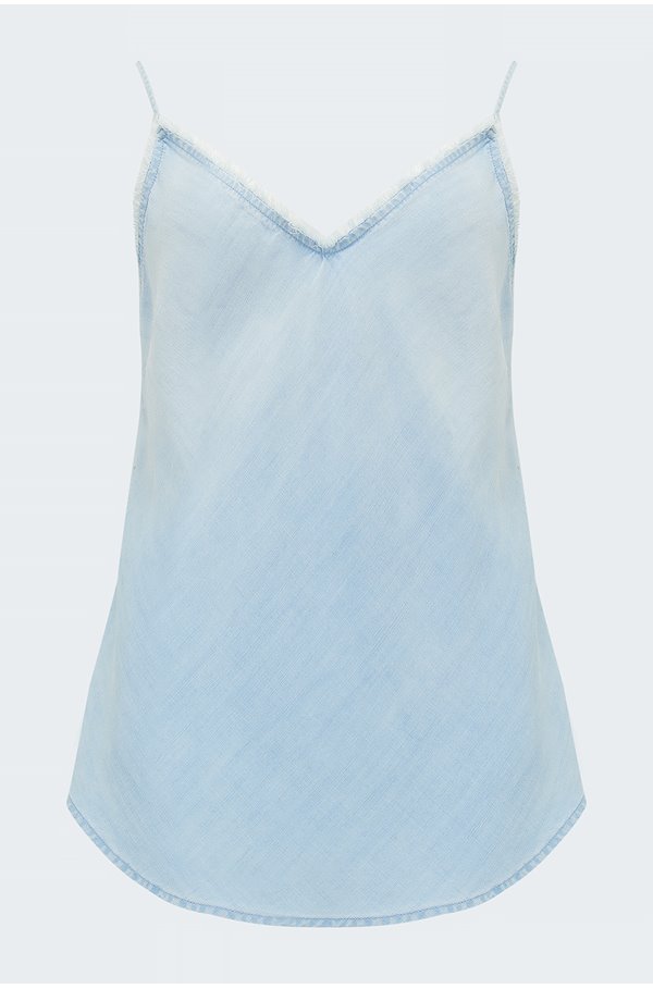 frayed edge camisole in sunbleached