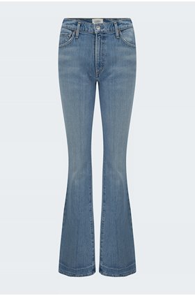 lilah high rise bootcut jean in blue sky