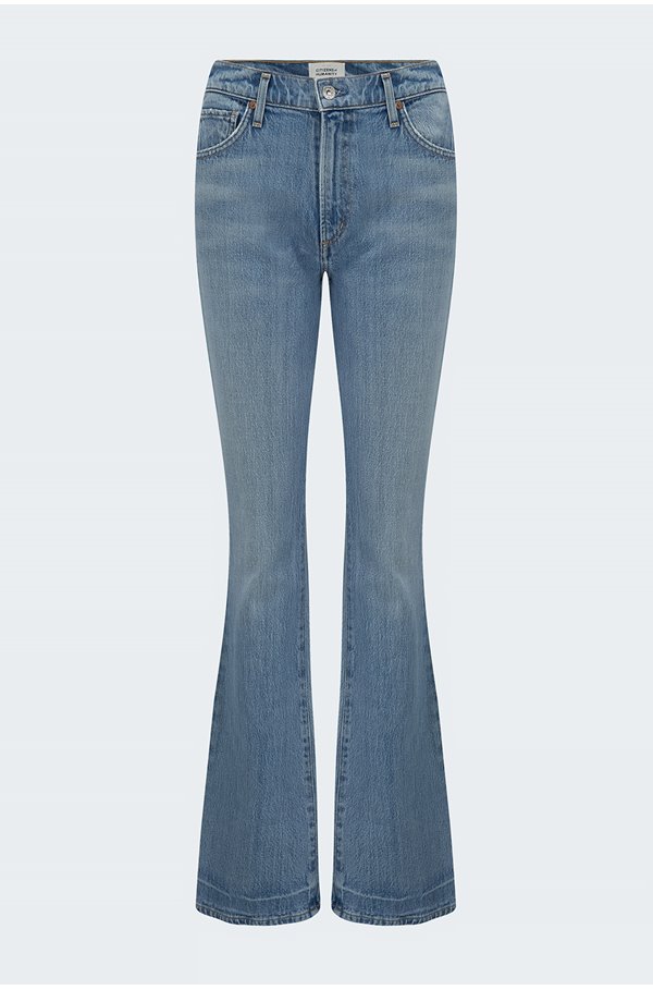 lilah high rise bootcut jean in blue sky