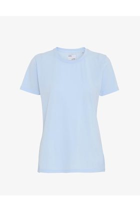 organic tee shirt in polar blue