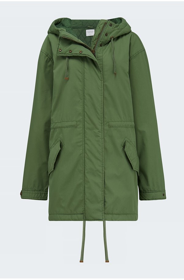 nicki parka coat in evergreen