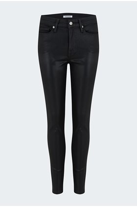 good legs jean in black 383 coated