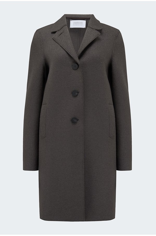 boxy coat in ebony grey