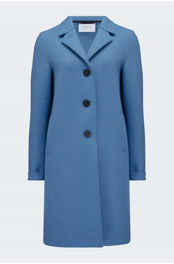 boxy coat in azure