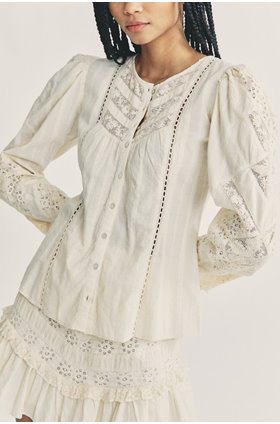 broadway blouse in ivory