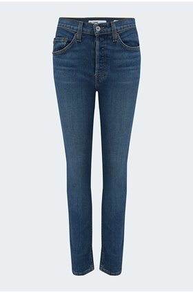 90's high rise ankle crop jean in mid 90's