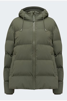 puffer jacket in olive