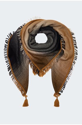 horizon scarf in black & gold