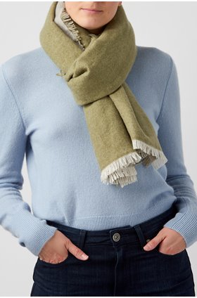 simon scarf in silver & carmen
