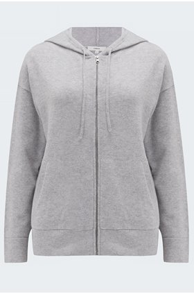 zip hoodie in grey