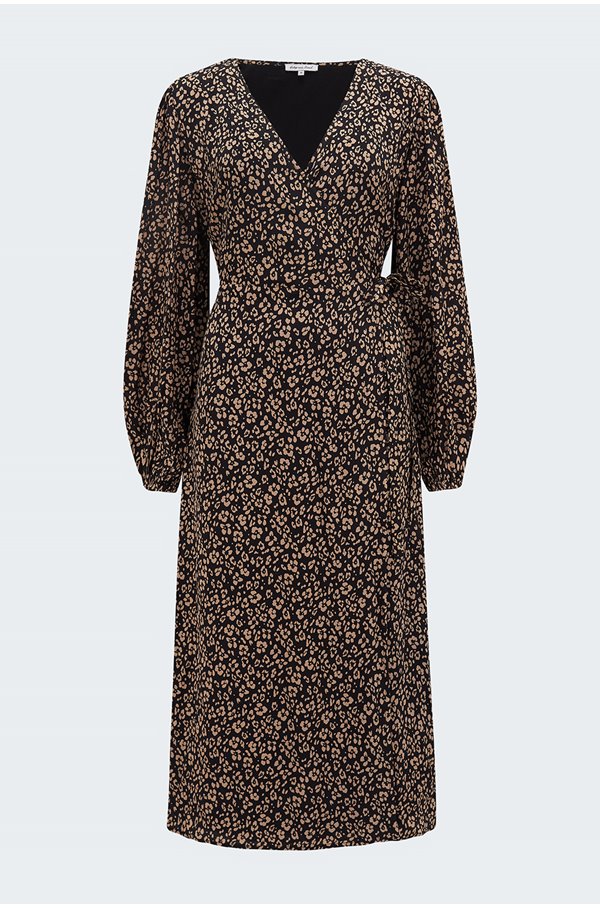 fifi floral leopard dress