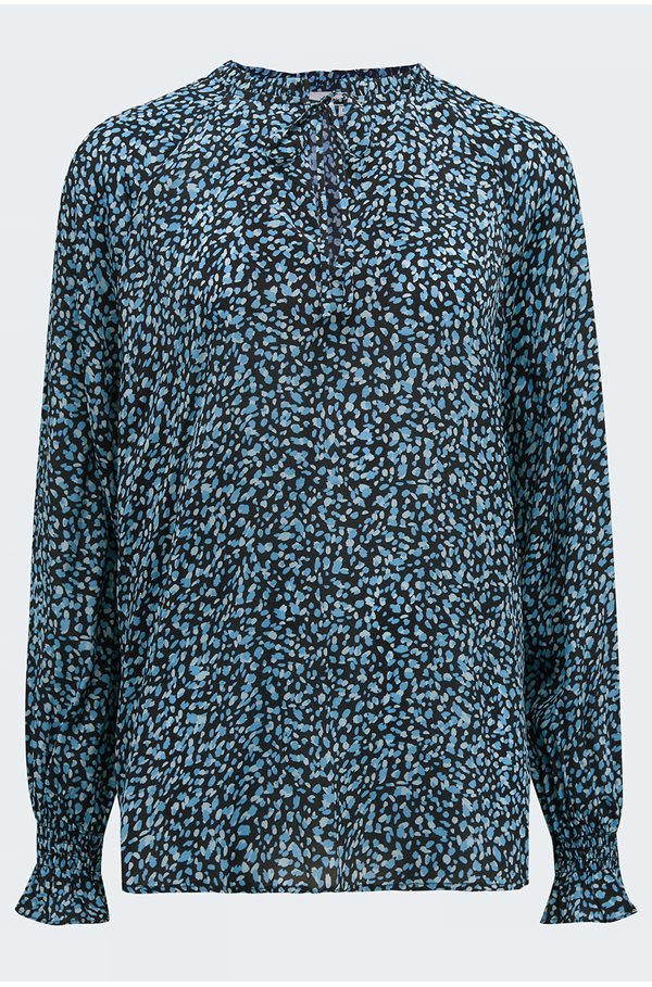 florence blouse in blue smudge