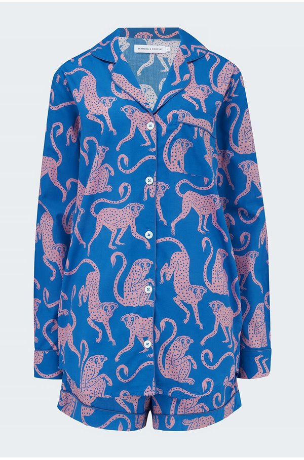 chango signature pyjama set in blue print