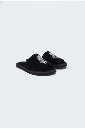 sansindo tiger slippers in black