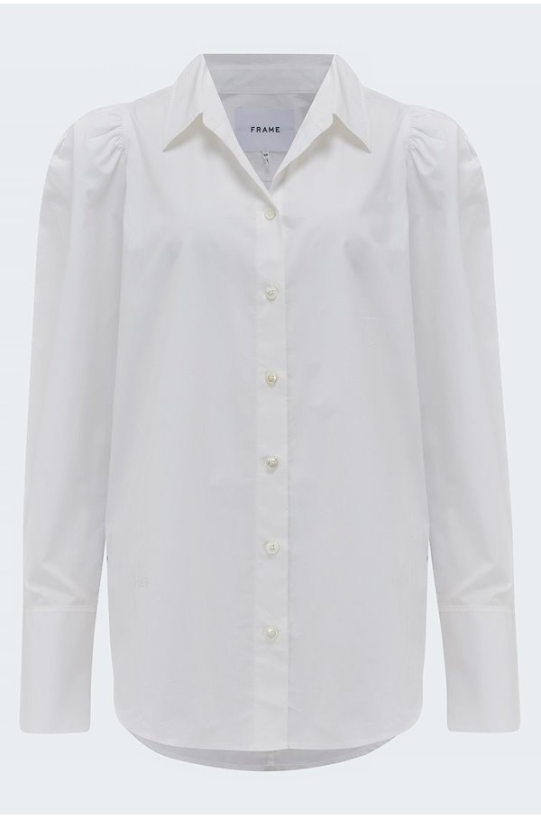 puff sleeve shirt in blanc