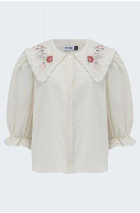 dallas blouse in cream peony