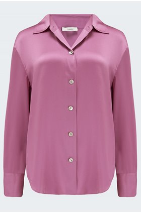 relaxed long sleeve blouse in camellia